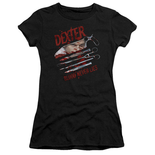 Dexter - Blood Never Lies - Short Sleeve Junior Sheer - Black T-shirt