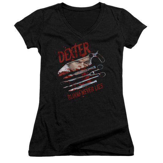 Dexter - Blood Never Lies - Junior V-neck - Black