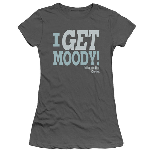Californication - I Get Moody - Short Sleeve Junior Sheer - Charcoal T-shirt