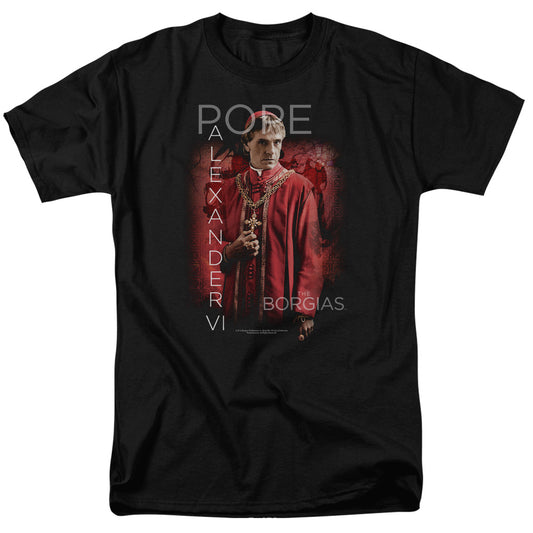 Borgias - Pope Alexander Vi - Short Sleeve Adult 18/1 - Black T-shirt