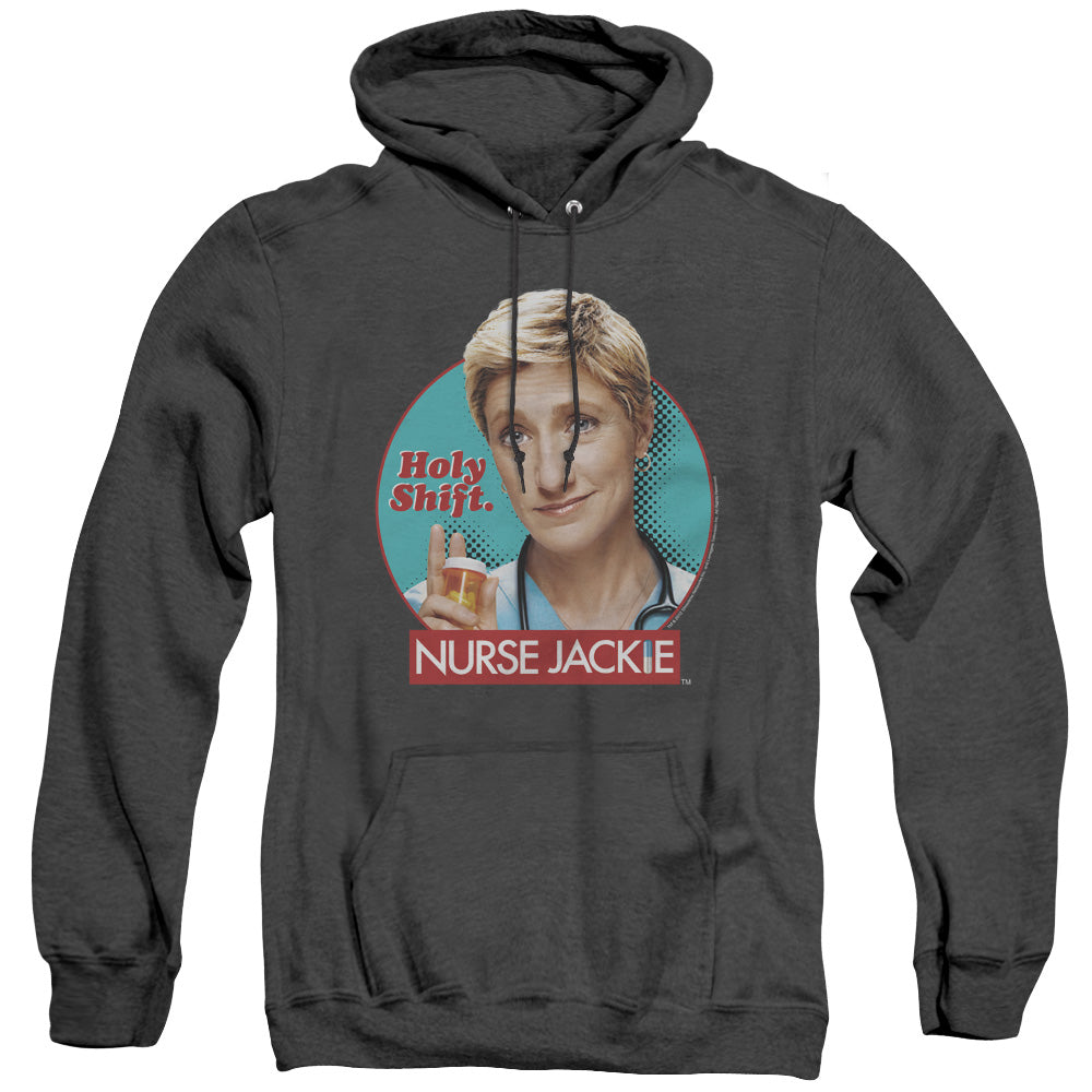 Nurse Jackie - Holy Shift - Adult Heather Hoodie - Black