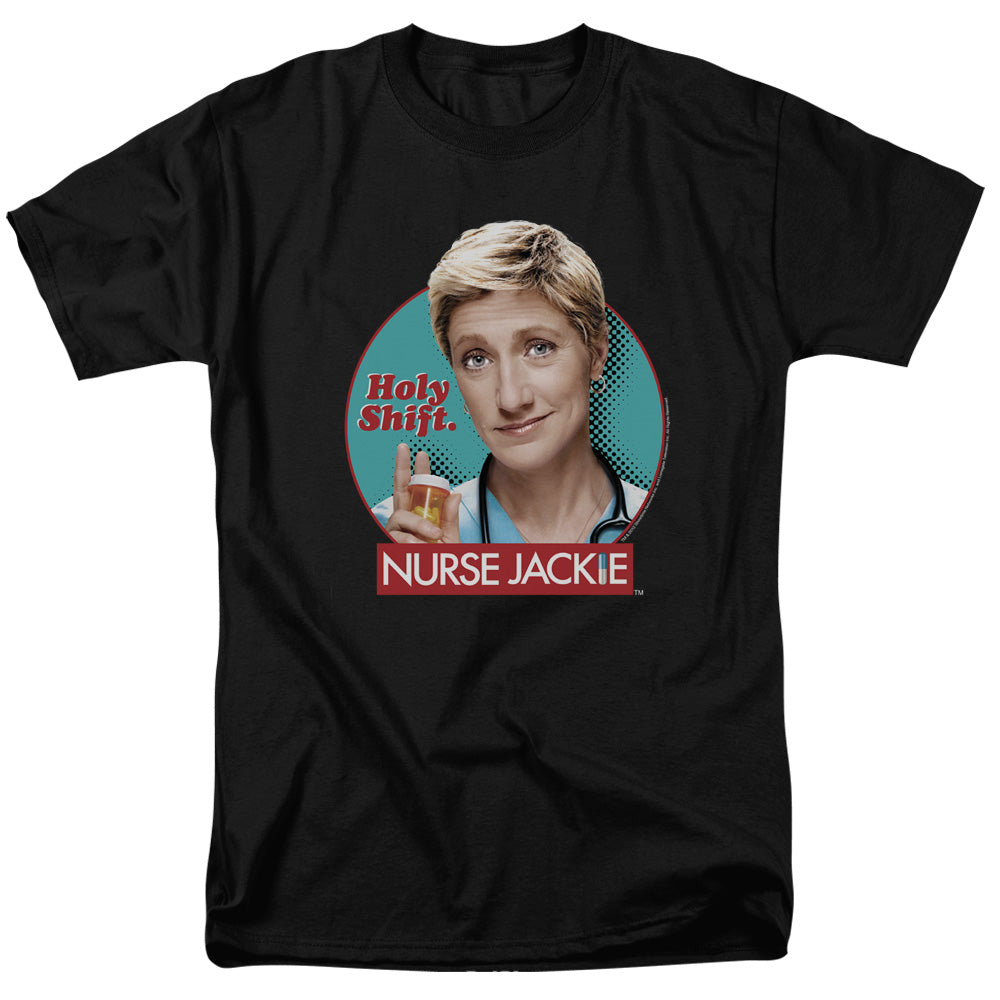 Nurse Jackie - Holy Shift - Short Sleeve Adult 18/1 - Black T-shirt