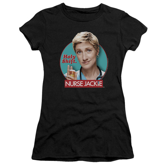 Nurse Jackie - Holy Shift - Short Sleeve Junior Sheer - Charcoal T-shirt