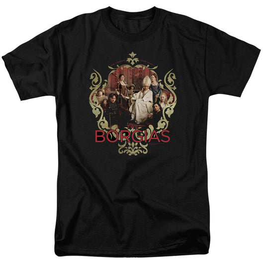 Borgias - Family Portrait - Short Sleeve Adult 18/1 - Black T-shirt