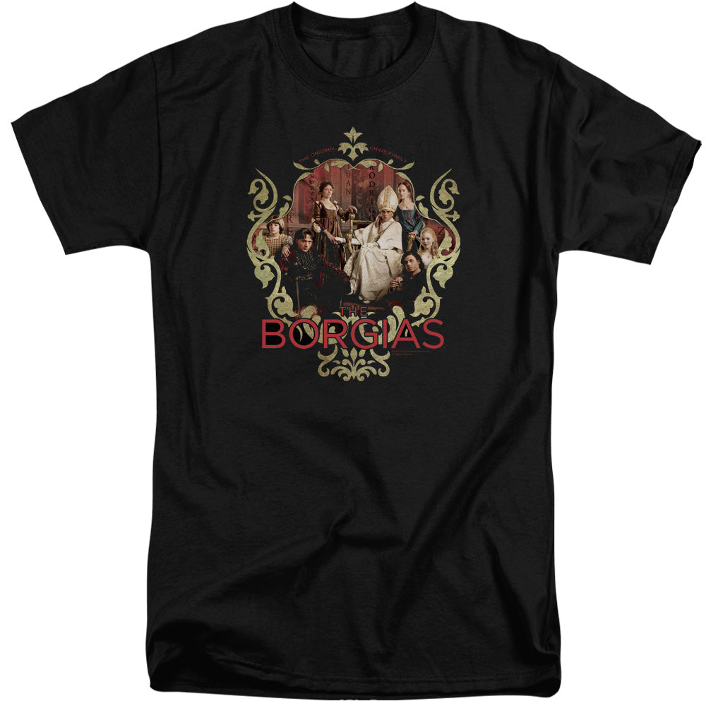 Borgias - Family Portrait - Short Sleeve Adult Tall - Black T-shirt