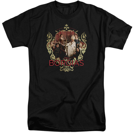 Borgias - Family Portrait - Short Sleeve Adult Tall - Black T-shirt