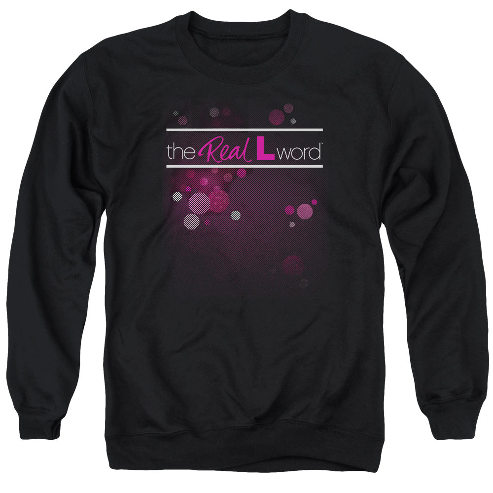 Real L Word - Flashy Logo - Adult Crewneck Sweatshirt - Black