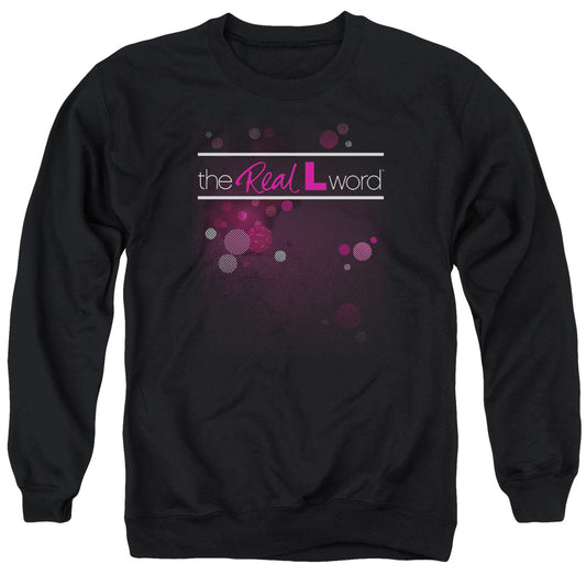Real L Word - Flashy Logo - Adult Crewneck Sweatshirt - Black