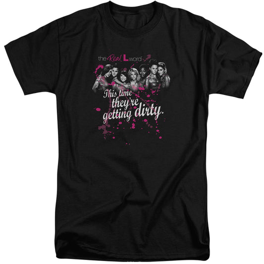 The Real L Word - Dirty - Short Sleeve Adult Tall - Black T-shirt