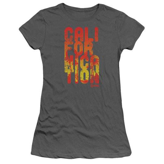Californication - Cali Type - Short Sleeve Junior Sheer - Charcoal T-shirt
