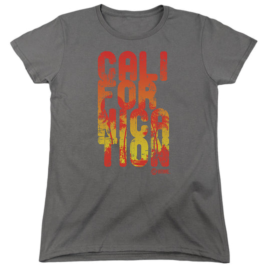Californication - Cali Type - Short Sleeve Womens Tee - Charcoal T-shirt
