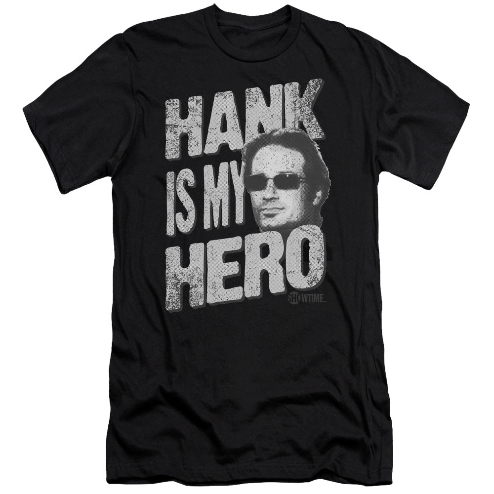 Californication - Hank Is My Hero - Short Sleeve Adult 30/1 - Black T-shirt