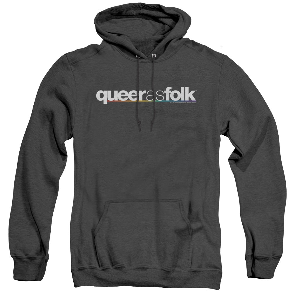 Queer As Folk - Logo - Adult Heather Hoodie - Black