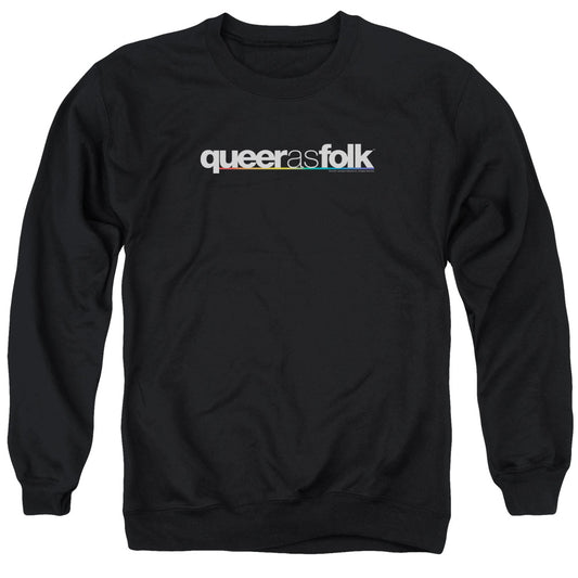 Queer As Folk - Logo - Adult Crewneck Sweatshirt - Black