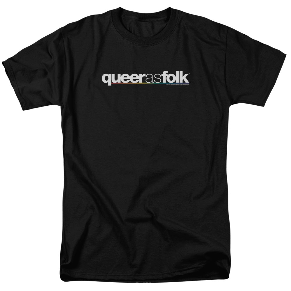 Queer As Folk - Logo - Short Sleeve Adult 18/1 - Black T-shirt