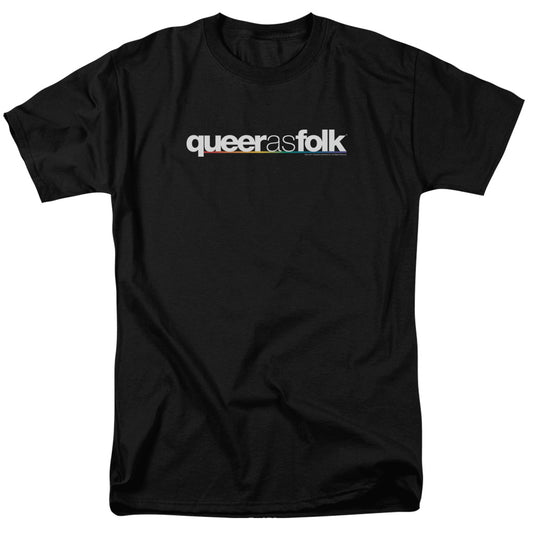 Queer As Folk - Logo - Short Sleeve Adult 18/1 - Black T-shirt