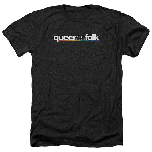 Queer As Folk - Logo - Adult Heather-black