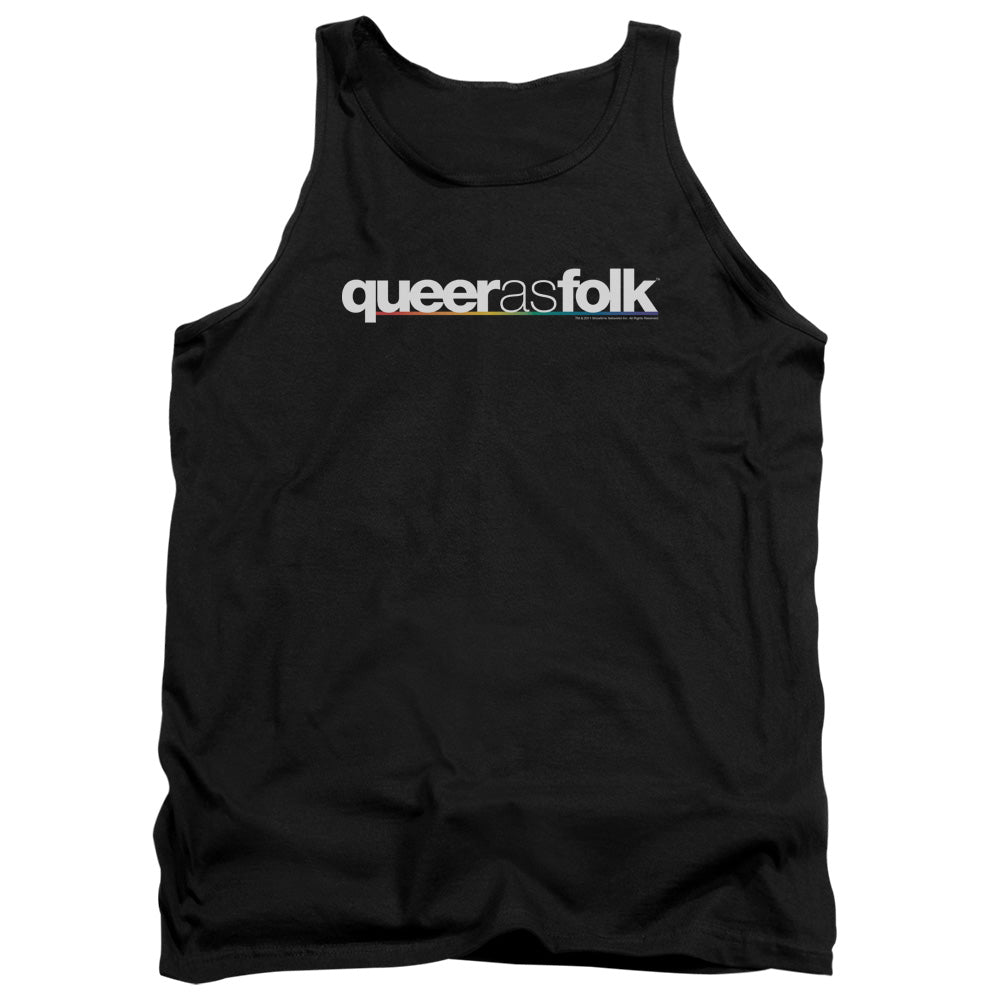 Queer As Folk - Logo - Adult Tank - Black