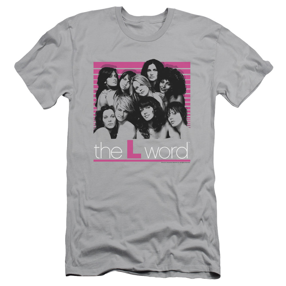 The L Word - Cast - Short Sleeve Adult 30/1 - Silver T-shirt