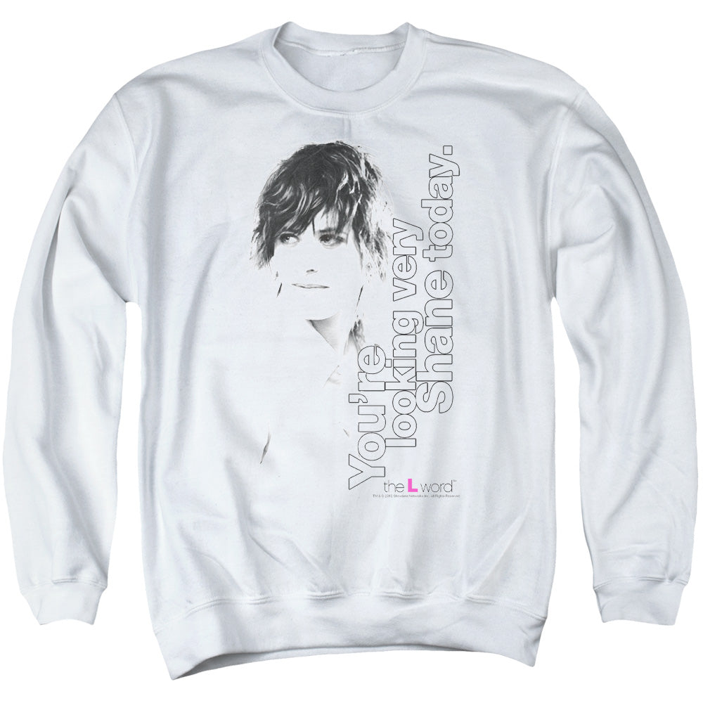 The L Word - Looking Shane Today - Adult Crewneck Sweatshirt - White