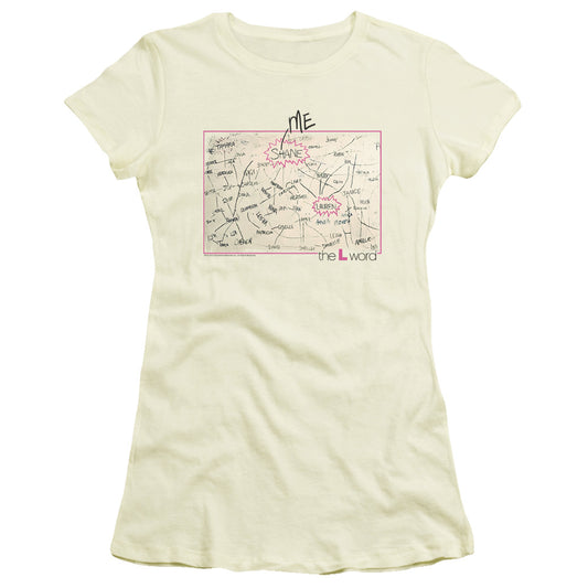 The L Word - Chart - Short Sleeve Junior Sheer - Cream T-shirt