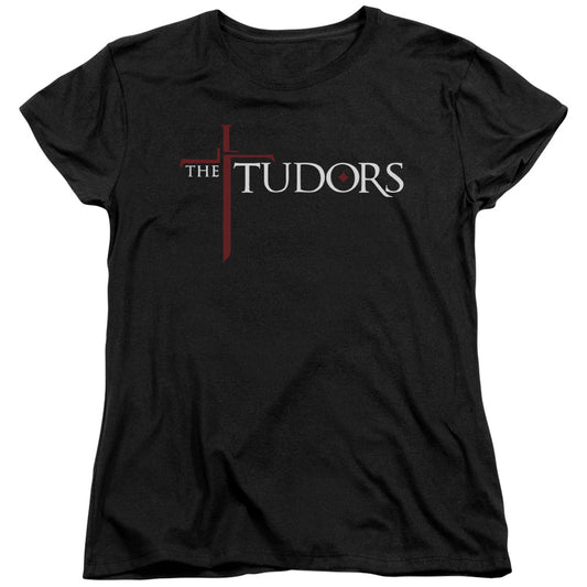 Tudors - Logo - Short Sleeve Womens Tee - Black T-shirt