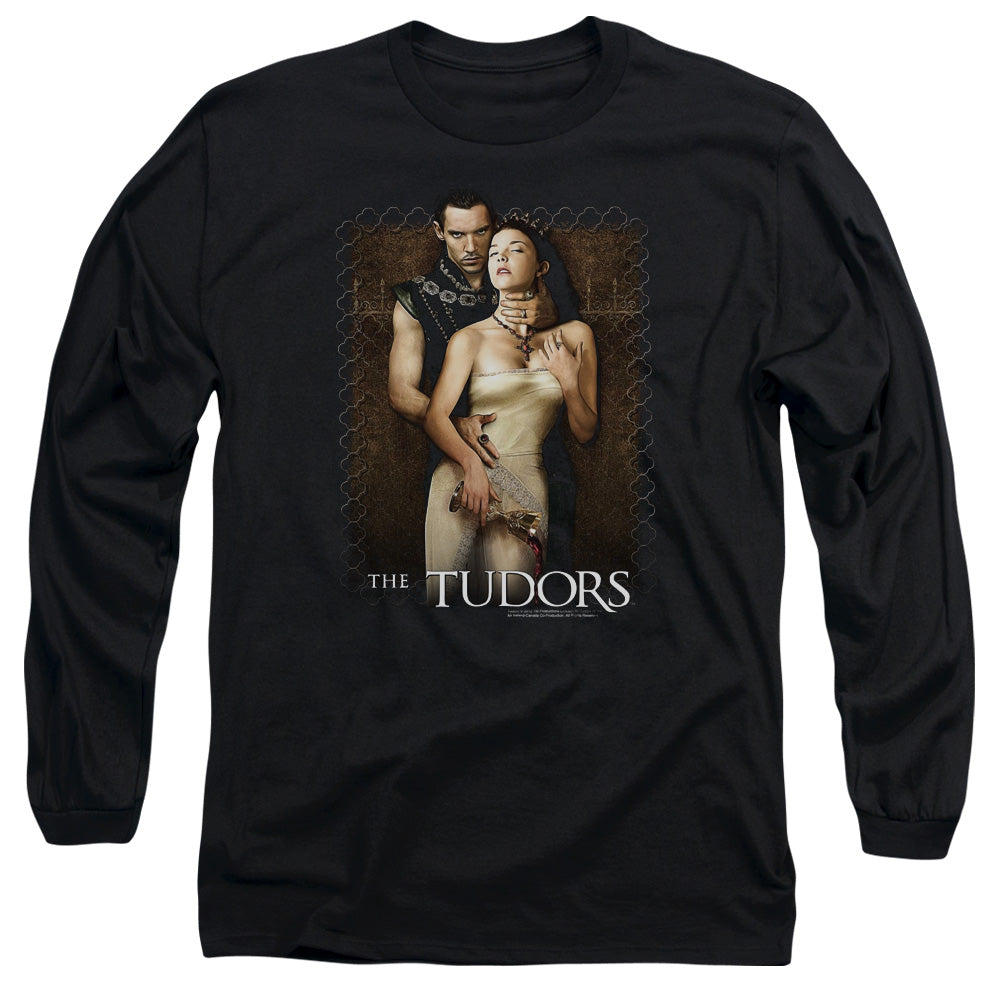 Tudors - Spilt Wine - Long Sleeve Adult 18/1 - Black T-shirt