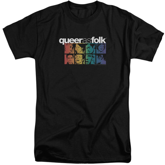 Queer As Folk - Cast - Short Sleeve Adult Tall - Black T-shirt