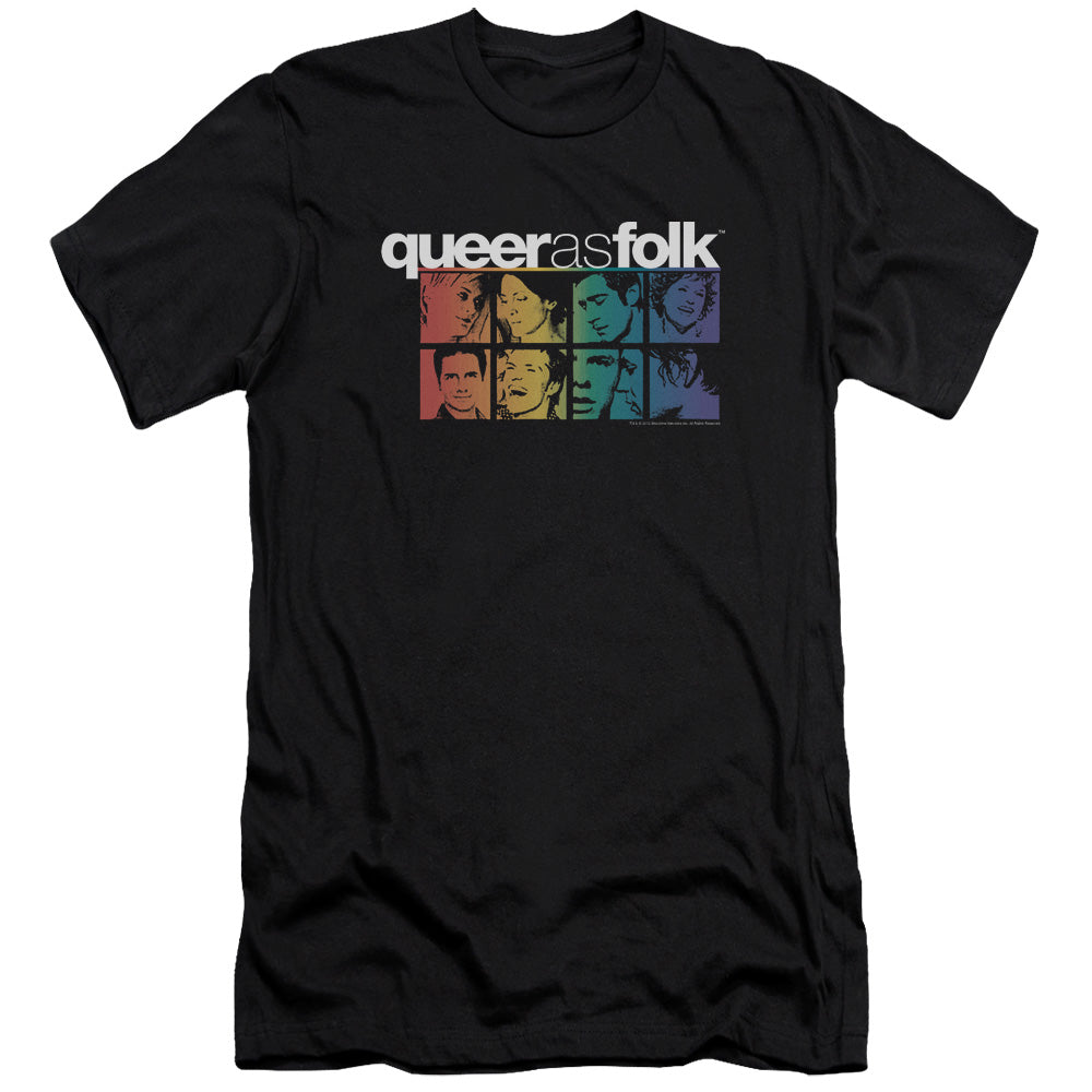 Queer As Folk - Cast-premuim Canvas Adult Slim Fit 30/1 - Black