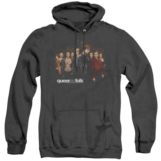 Queer As Folk - Title - Adult Heather Hoodie - Black