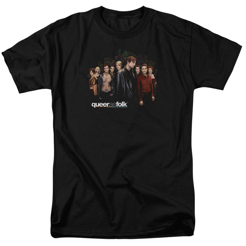 Queer As Folk - Title - Short Sleeve Adult 18/1 - Black T-shirt