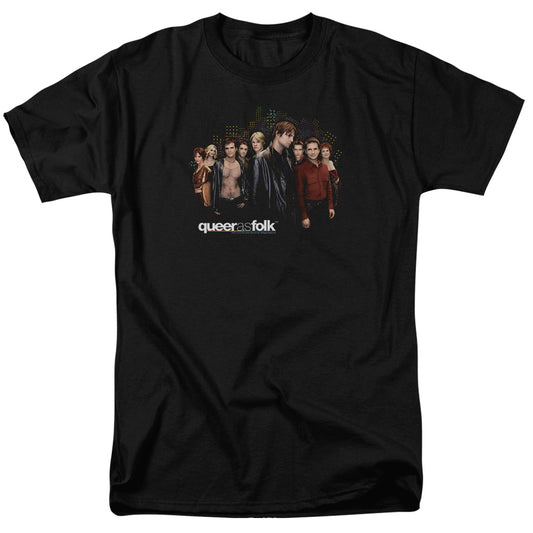 Queer As Folk - Title - Short Sleeve Adult 18/1 - Black T-shirt