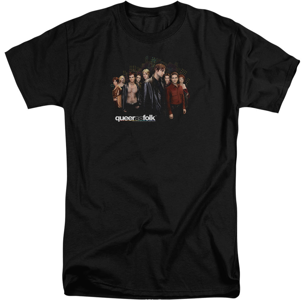 Queer As Folk - Title - Short Sleeve Adult Tall - Black T-shirt