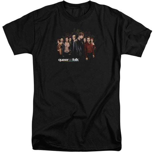 Queer As Folk - Title - Short Sleeve Adult Tall - Black T-shirt