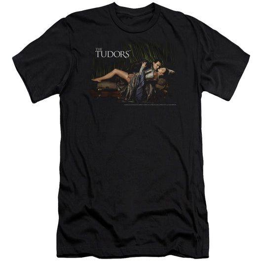 Tudors - The King And His Queen-premuim Canvas Adult Slim Fit 30/1 - Black