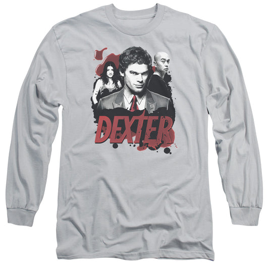 DEXTER BLOODY TRIO - L/S ADULT 18/1 - SILVER T-Shirt