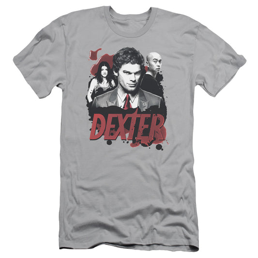 Dexter - Bloody Trio - Short Sleeve Adult 30/1 - Silver T-shirt