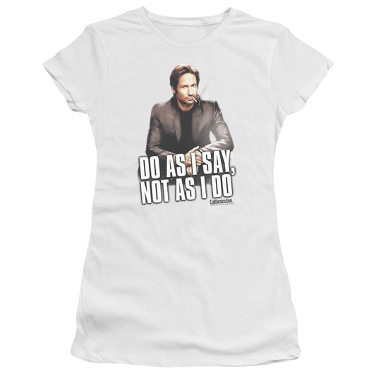 CALIFORNICATION DO AS I SAY - S/S JUNIOR SHEER - WHITE T-Shirt