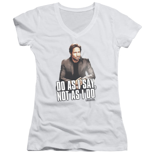 Californication - Do As I Say - Junior V-neck - White