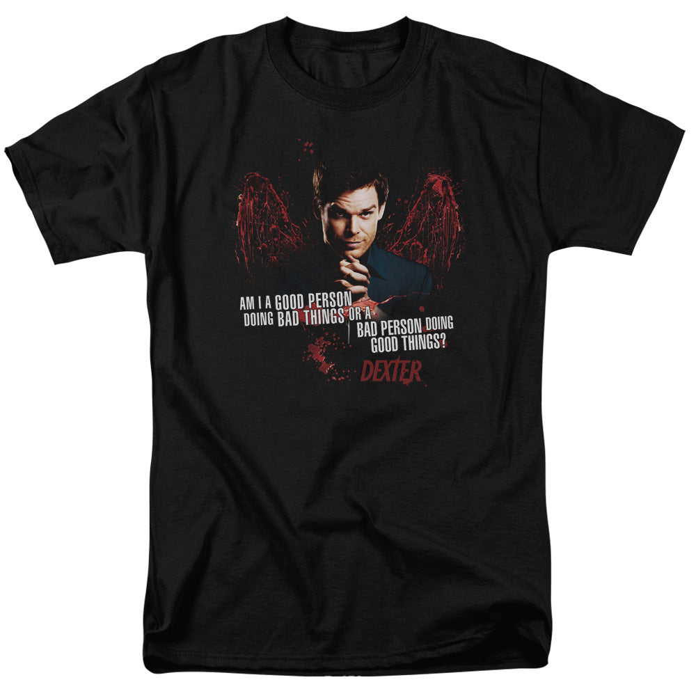 Dexter - Good Bad - Short Sleeve Adult 18/1 - Black T-shirt