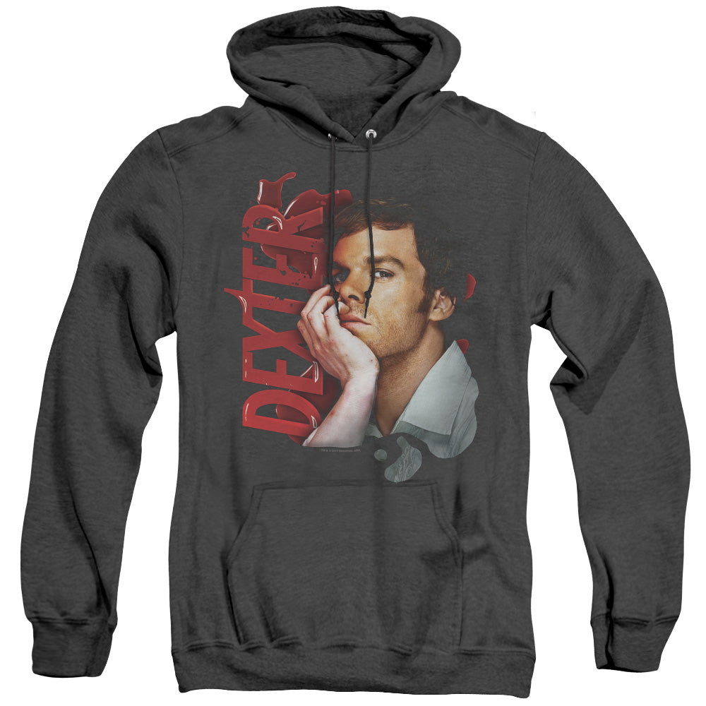 Dexter - Layered - Adult Heather Hoodie - Black