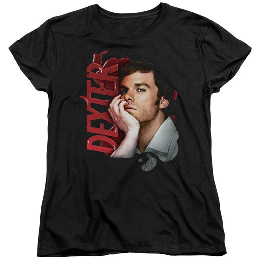 Dexter - Layered - Short Sleeve Womens Tee - Black T-shirt