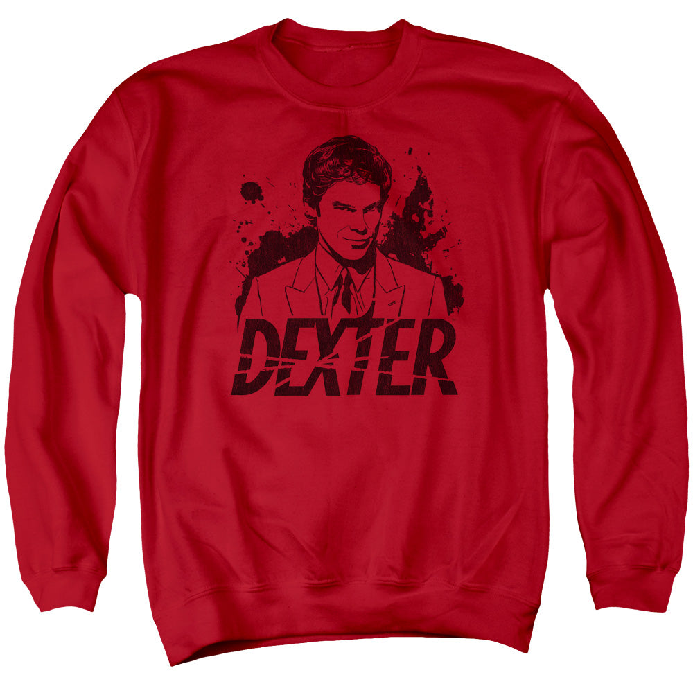 Dexter - Splatter Dex - Adult Crewneck Sweatshirt - Red