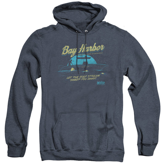 Dexter - Moonlight Fishing - Adult Heather Hoodie - Navy
