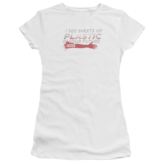 Dexter - Plastic Prediction - Short Sleeve Junior Sheer - White T-shirt