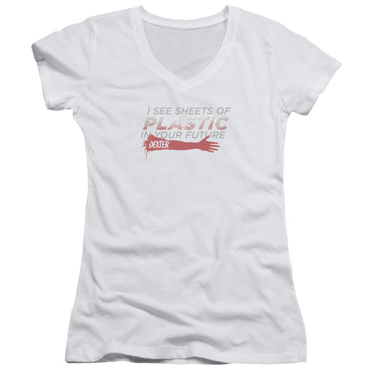 Dexter - Plastic Prediction - Junior V-neck - White