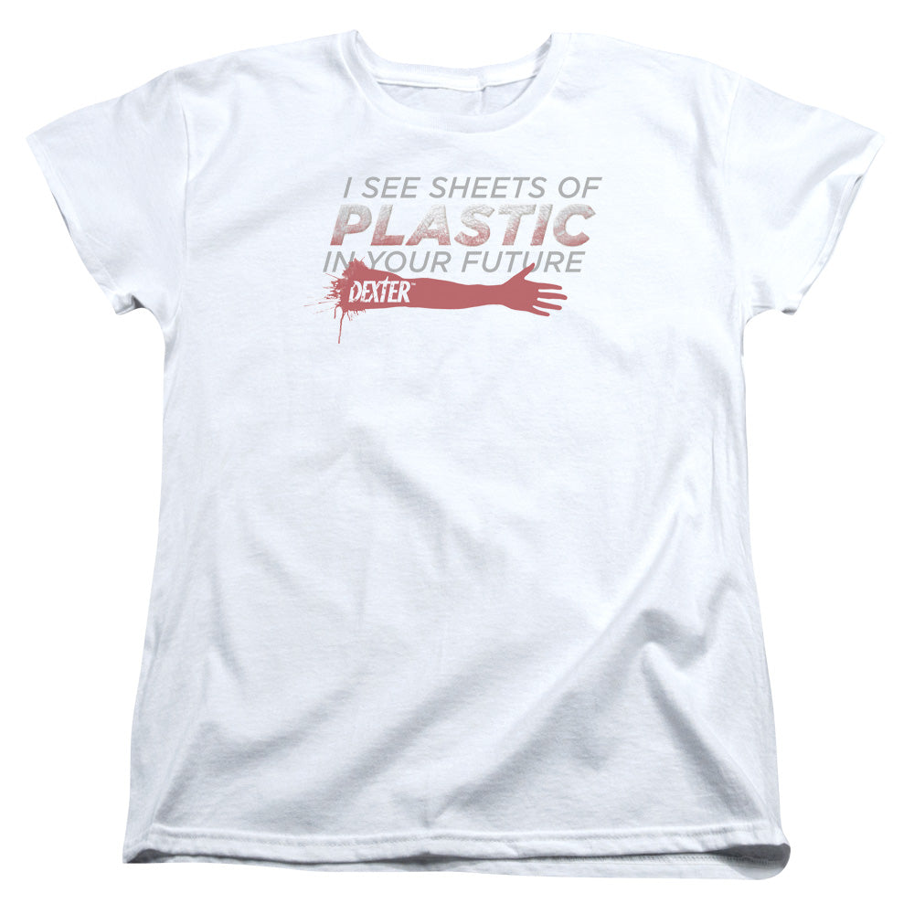 Dexter - Plastic Prediction - Short Sleeve Womens Tee - White T-shirt