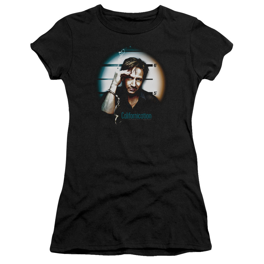 Californication - In Handcuffs - Short Sleeve Junior Sheer - Black T-shirt