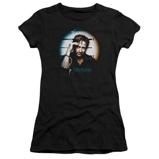 Californication - In Handcuffs - Short Sleeve Junior Sheer - Black T-shirt