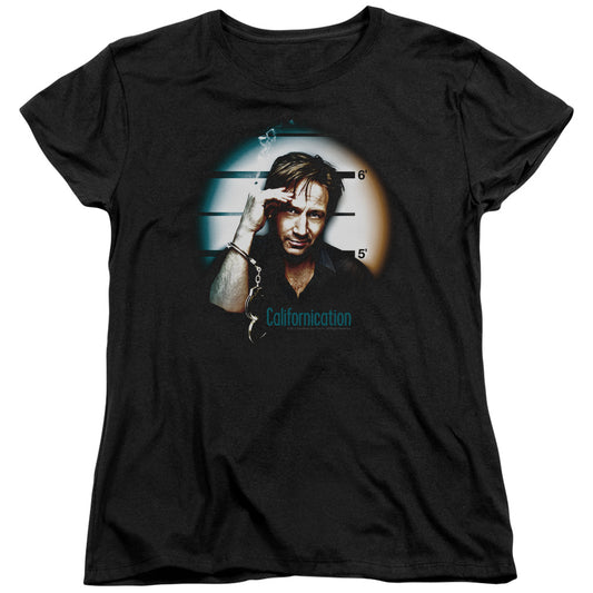 Californication - In Handcuffs - Short Sleeve Womens Tee - Black T-shirt